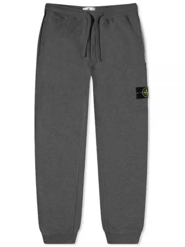 Waffen Patch Cotton Fleece Track Pants Dark Grey - STONE ISLAND - BALAAN 2