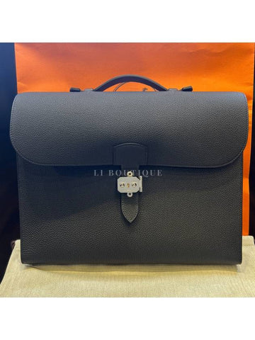 Saka Depeche 137 Briefcase Briefcase Black App Song - HERMES - BALAAN 1