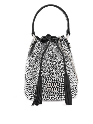 24 ss Bucket Bag WITH Crystal 5BE085 V COO 2D5H F0002 B0230978374 - MIU MIU - BALAAN 1