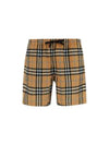 Check Drawstring Swim Shorts Orange - BURBERRY - BALAAN 2