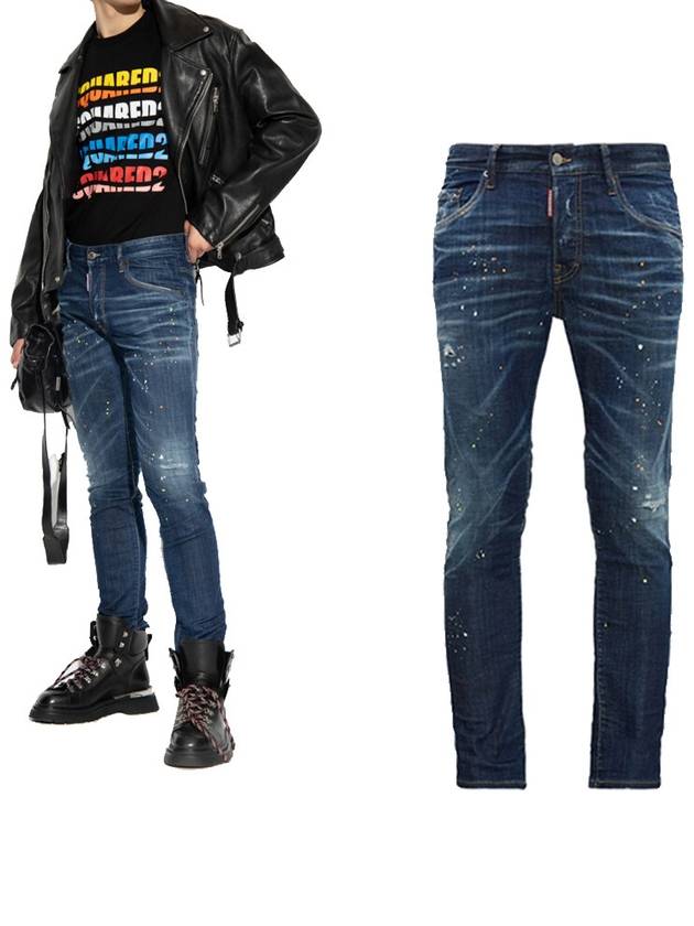 Dark Techno Surf Wash Skater Jeans Blue - DSQUARED2 - BALAAN 2