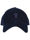 Heart Logo Tonal Corduroy Ball Cap UCP015 089 4011 - AMI - BALAAN 1