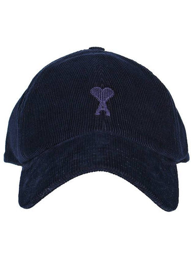 Heart Logo Tonal Corduroy Ball Cap UCP015 089 4011 - AMI - BALAAN 1