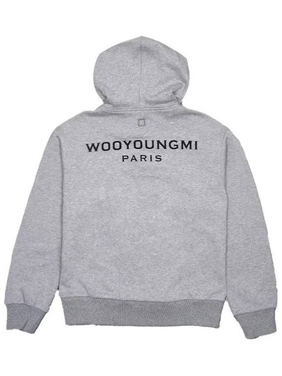 Back logo cotton hooded top gray - WOOYOUNGMI - BALAAN 2