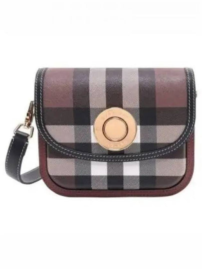 Elizabeth Check Leather Small Shoulder Bag Brown - BURBERRY - BALAAN 2