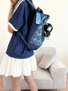 Monogram Denim Pouch Backpack Blue - ADIDAS - BALAAN 4