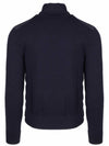 Padded wool cardigan navy blue - MONCLER - BALAAN 3