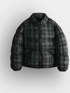 Signature puffer short padded jacket check - INDUST - BALAAN 3