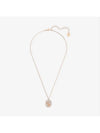 Swan Octagon Emblem Pendant Necklace Rose Gold - SWAROVSKI - BALAAN 3