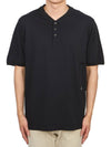 Tacting Piquet Buttoned Short Sleeve T-Shirt Black - CP COMPANY - BALAAN 2