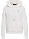 Women's Embroidered Logo Long Sleeve Hoodie White - POLO RALPH LAUREN - BALAAN 2