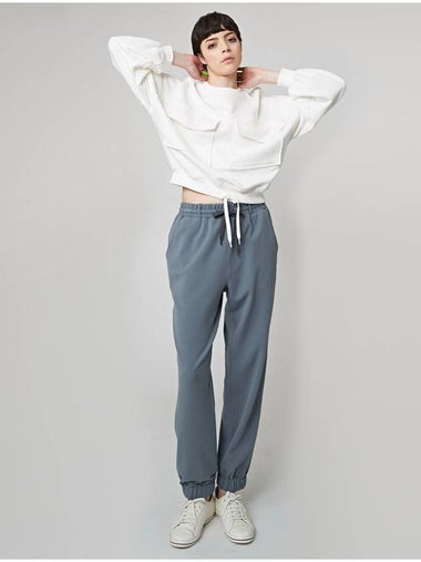 Tapered Banding Track Pants Grey Blue - ATHPLATFORM - BALAAN 1