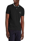 Happy Face Logo Short Sleeve Polo Shirt Black - PAUL SMITH - BALAAN 3