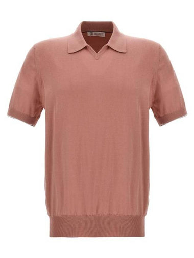 Polo T-shirt M29800145CEV58 Pink - BRUNELLO CUCINELLI - BALAAN 1