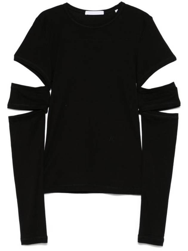 Slash Shrunken Long Sleeve T-Shirt Black - HELMUT LANG - BALAAN 2