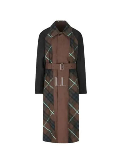 Reversible Check Motif Trench Coat Brown - BURBERRY - BALAAN 2