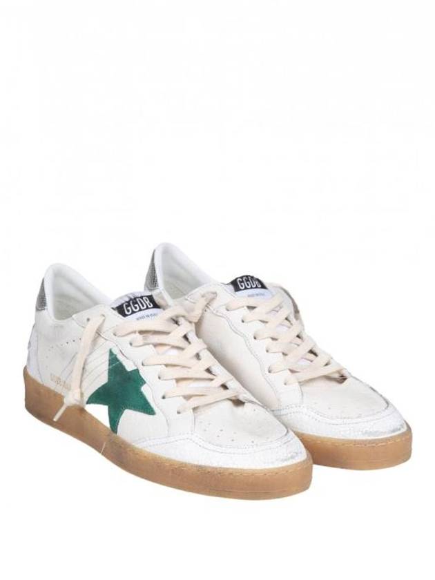 Ballstar Low Top Sneakers White Green - GOLDEN GOOSE - BALAAN 3