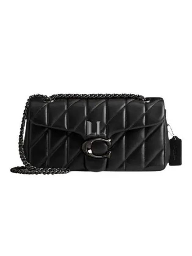 Tabby 26 Logo Plaque Quilted Shoulder Bag Black - COACH - BALAAN 2