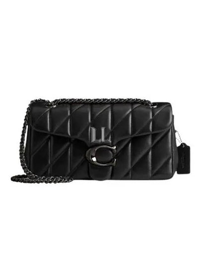 Tabby 26 Logo Plaque Quilted Shoulder Bag Black - COACH - BALAAN 2