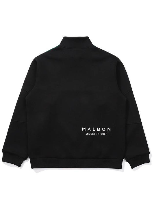 Airy zip up sweatshirt BLACK MAN - MALBON GOLF - BALAAN 2