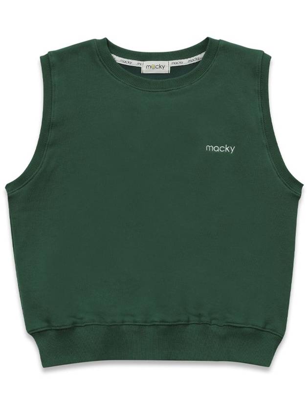 Embroidery Vest Cardigan Daisy Sweat Vest Green MCFW23VT 5GL - MACKY - BALAAN 3