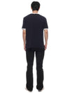 Ringer Wool Jersey Short Sleeve T-Shirt Navy - THOM BROWNE - BALAAN 6