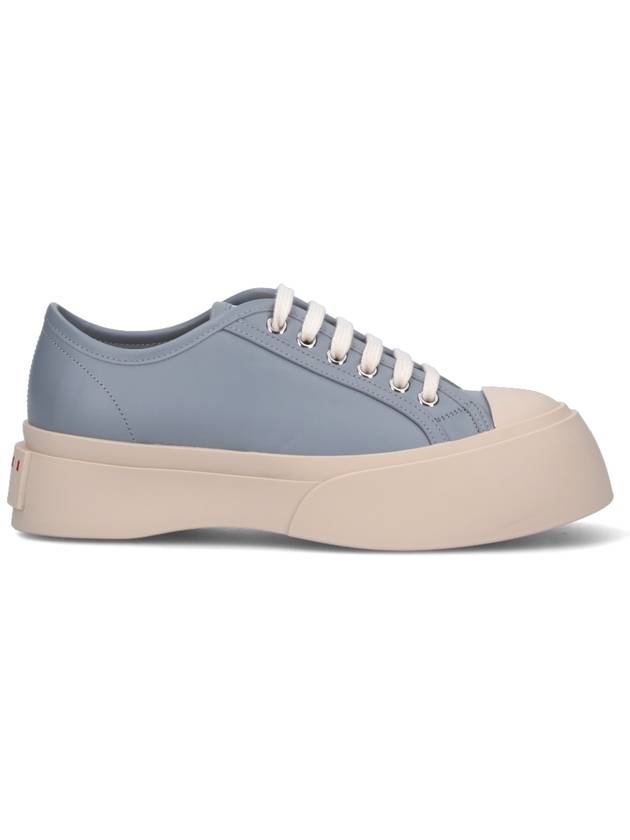 Pablo leather lace-up low-top sneakers gray - MARNI - BALAAN 2