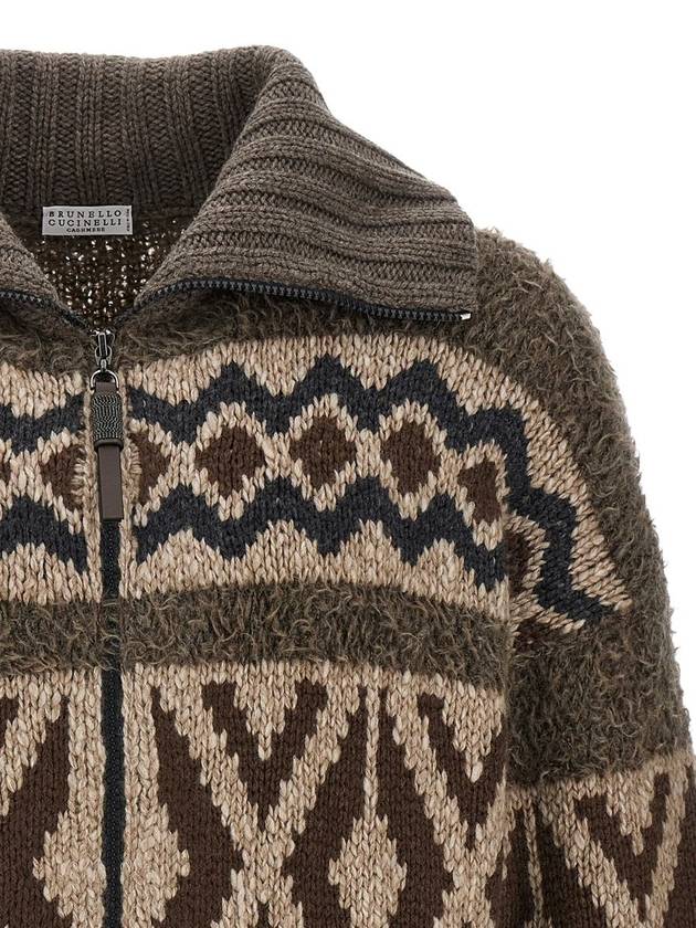 Brunello Cucinelli Jacquard Cardigan - BRUNELLO CUCINELLI - BALAAN 3