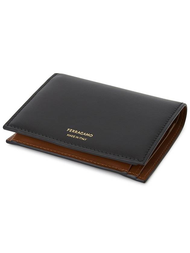 Logo Half Wallet Black - SALVATORE FERRAGAMO - BALAAN 4