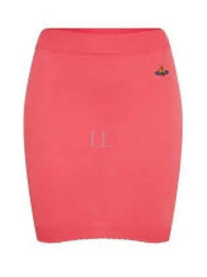 Women's ORB Logo Knit Bea Mini H Line Skirt Pink - VIVIENNE WESTWOOD - BALAAN 2