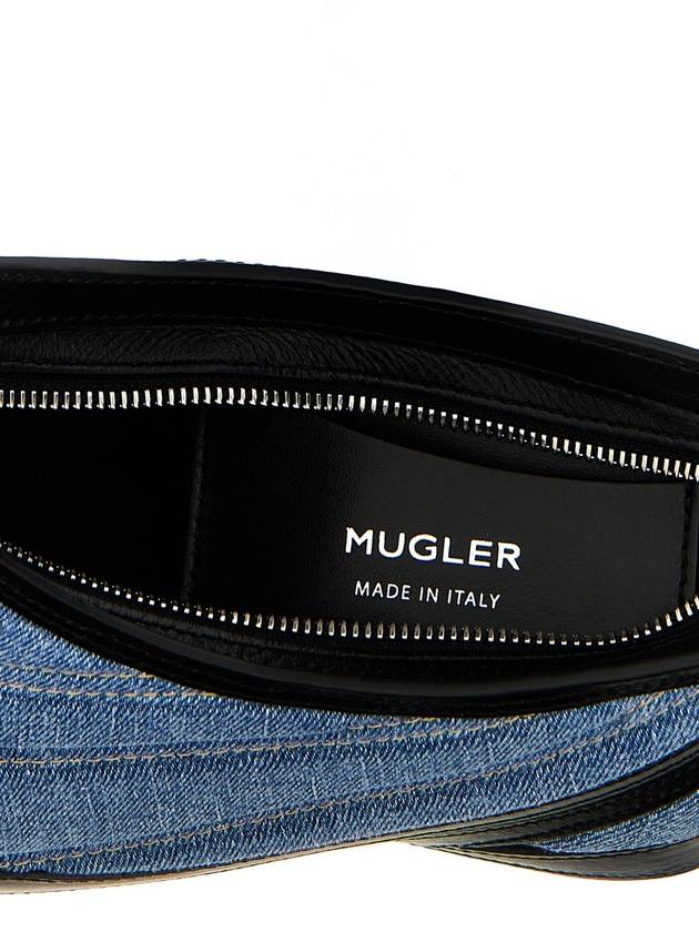 Mugler 'Small Denim Spiral Curve 01' Shoulder Bag - MUGLER - BALAAN 4