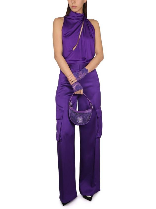 Women's Cargo Wide Pants Violet - VERSACE - BALAAN 3