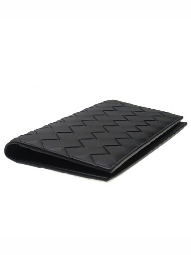 Intrecciato Leather Slim Long Wallet Black - BOTTEGA VENETA - BALAAN 4