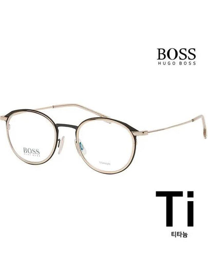 Eyewear Round Eyeglasses Gold - HUGO BOSS - BALAAN 2