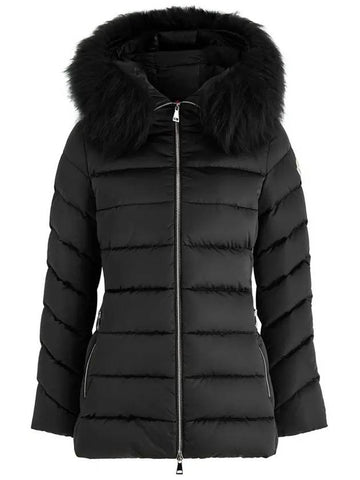 CUPIDONE logo patch hood fur padded jacket black 1A001 77 59685 999 - MONCLER - BALAAN 1