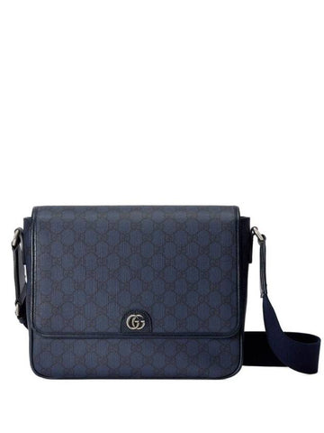 GG Supreme Canvas Messenger Bag Blue - GUCCI - BALAAN 1