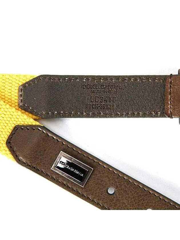 Men's New Plate Mesh Belt Yellow - DOLCE&GABBANA - BALAAN.