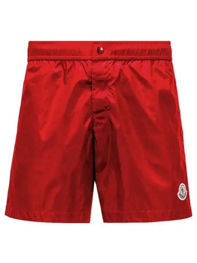 Logo Patch Side Swim Shorts Red Men's Pants 2C00021 53326 455 - MONCLER - BALAAN 1