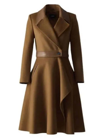 ROSE CAMEL Women s Wool Long Coat - MACKAGE - BALAAN 1