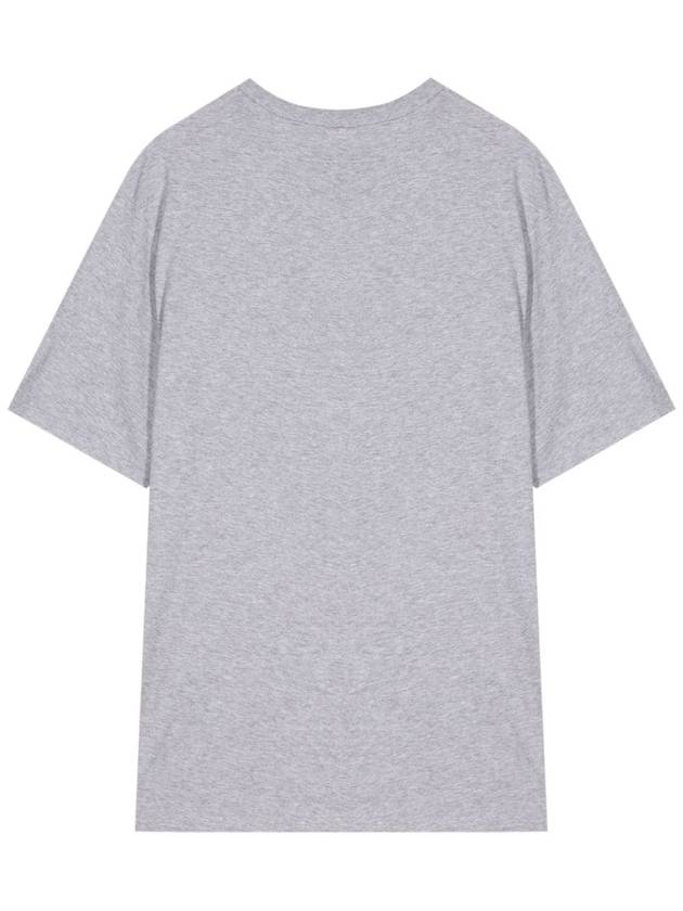 Logo Print Short Sleeve T-Shirt Grey - MAISON KITSUNE - BALAAN 3