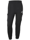 NSW Club Fleece Cargo Track Pants Black - NIKE - BALAAN 6