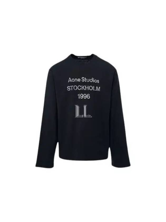 Stamp Logo Long Sleeve T-Shirt Faded Black - ACNE STUDIOS - BALAAN 2