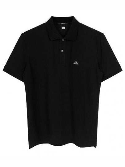 Stretch Piquet Regular Polo Shirt Black - CP COMPANY - BALAAN 2