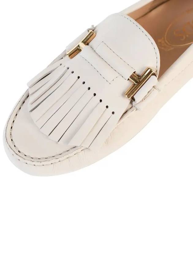 Double T Fringe Driving Shoes Ivory - TOD'S - BALAAN 5