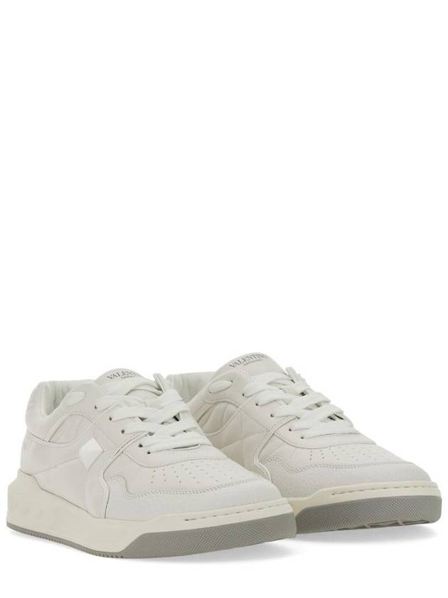 One Stud Nappa Leather Low Top Sneakers White - VALENTINO - BALAAN 4