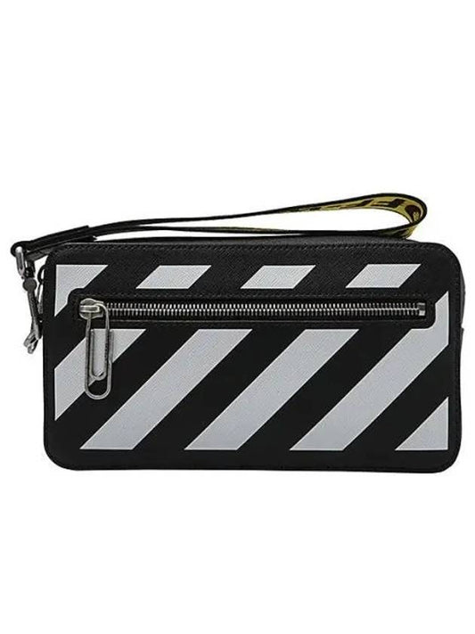 Diag zipper clutch bag black white - OFF WHITE - BALAAN 2