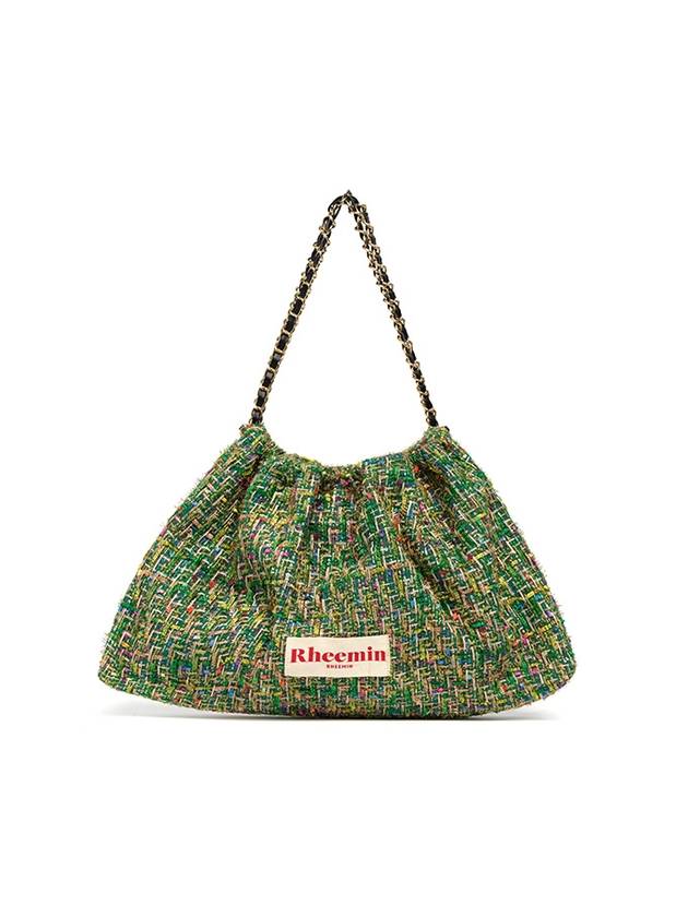 TWEED MUFFY wide chain bagGREEN - RHEEMIN - BALAAN 2