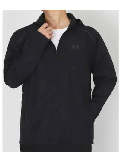 Men's UA Storm Run Hooded Jacket Black - UNDER ARMOUR - BALAAN 2