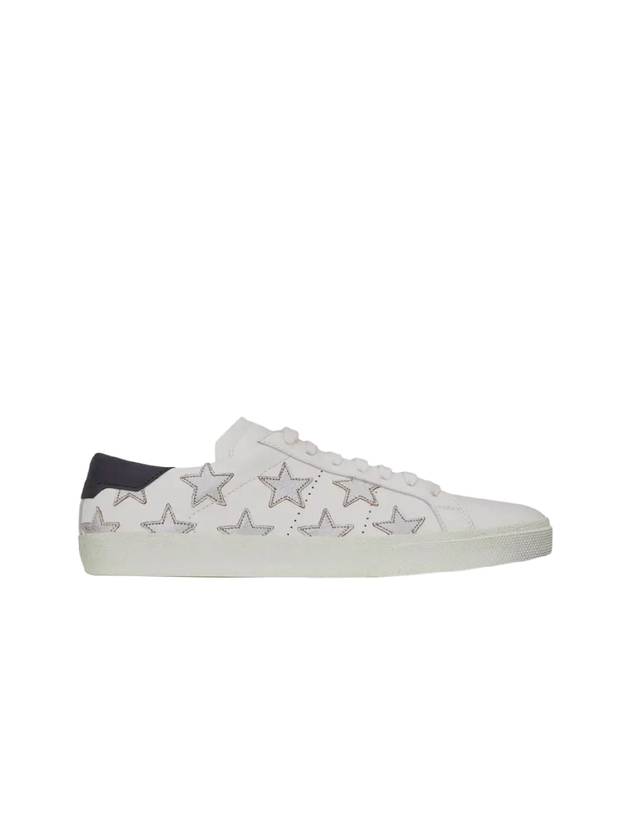 Star Patch Low Top Sneakers Black White - SAINT LAURENT - BALAAN 2