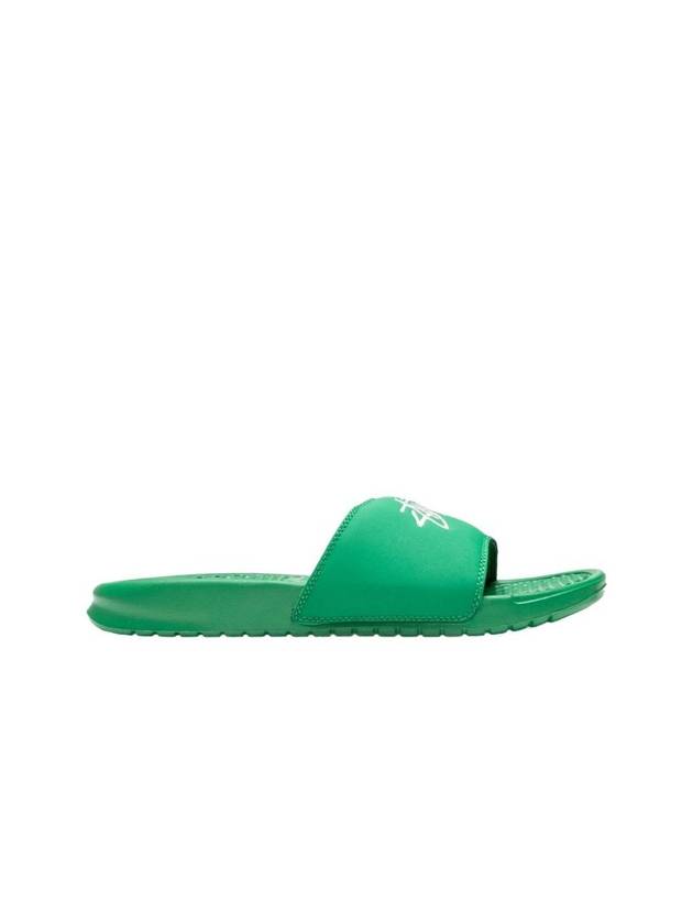 Embroidered Logo Slippers Fine Green - NIKE - BALAAN 1